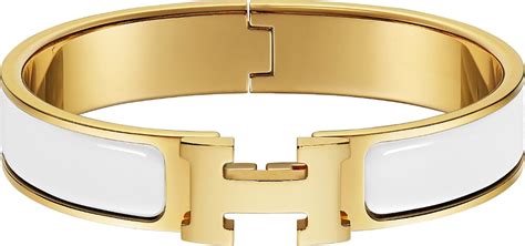 hermes clic bracelet white|Hermes bracelet clic h palladium.